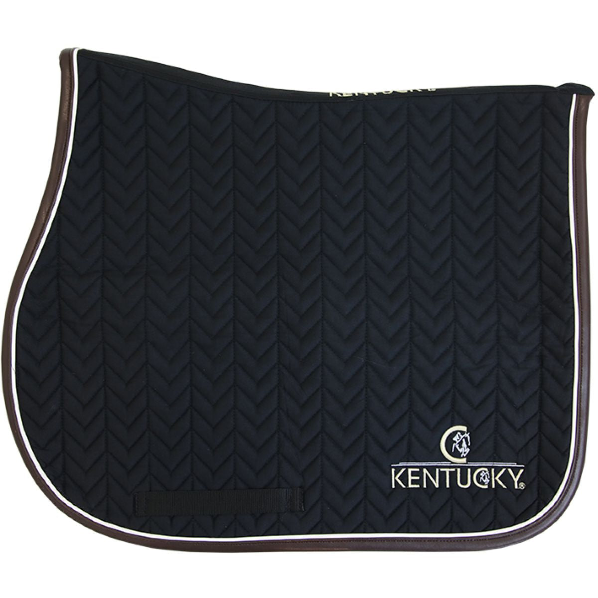Kentucky Horsewear Mantilla de Salto Fishbone Cuero Negro