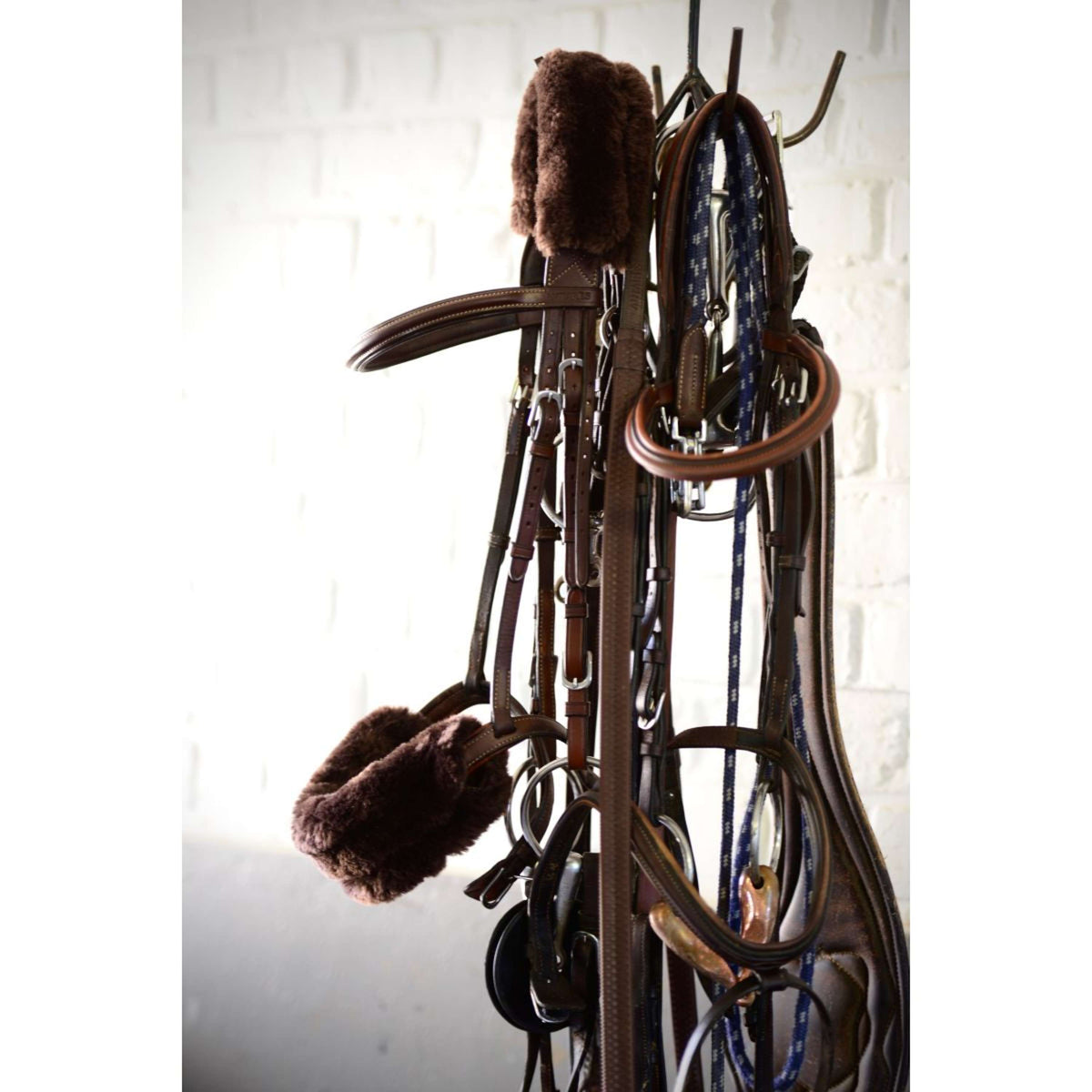 Kentucky Horsewear Funda para muserola Sheepskin Marron