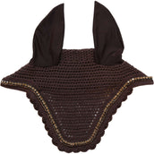 Kentucky Horsewear Cubre orejas Wellington Stone & Pearl Marron oscuro