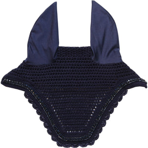 Kentucky Horsewear Cubre orejas Wellington Stone & Pearl Soundless Dark Navy