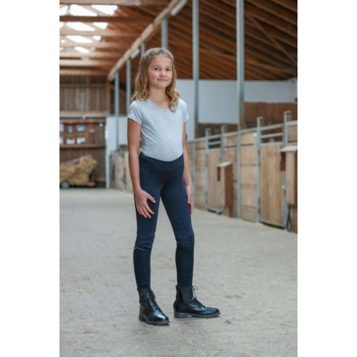 Covalliero Legging de Equitación ClassicStar Niños Navy