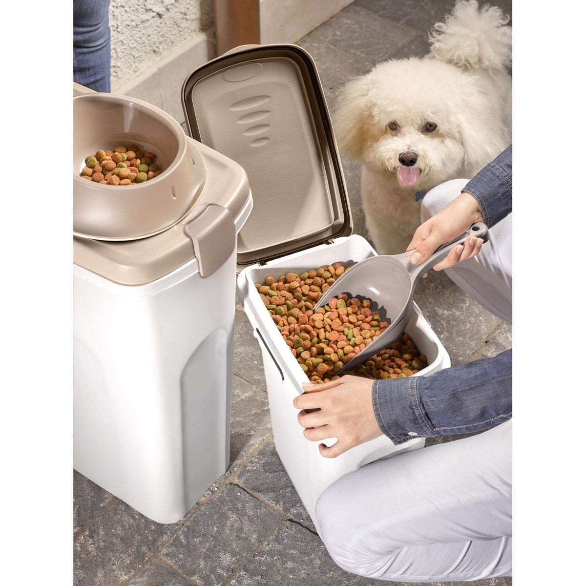 Kerbl Contenedor Blanco Marron