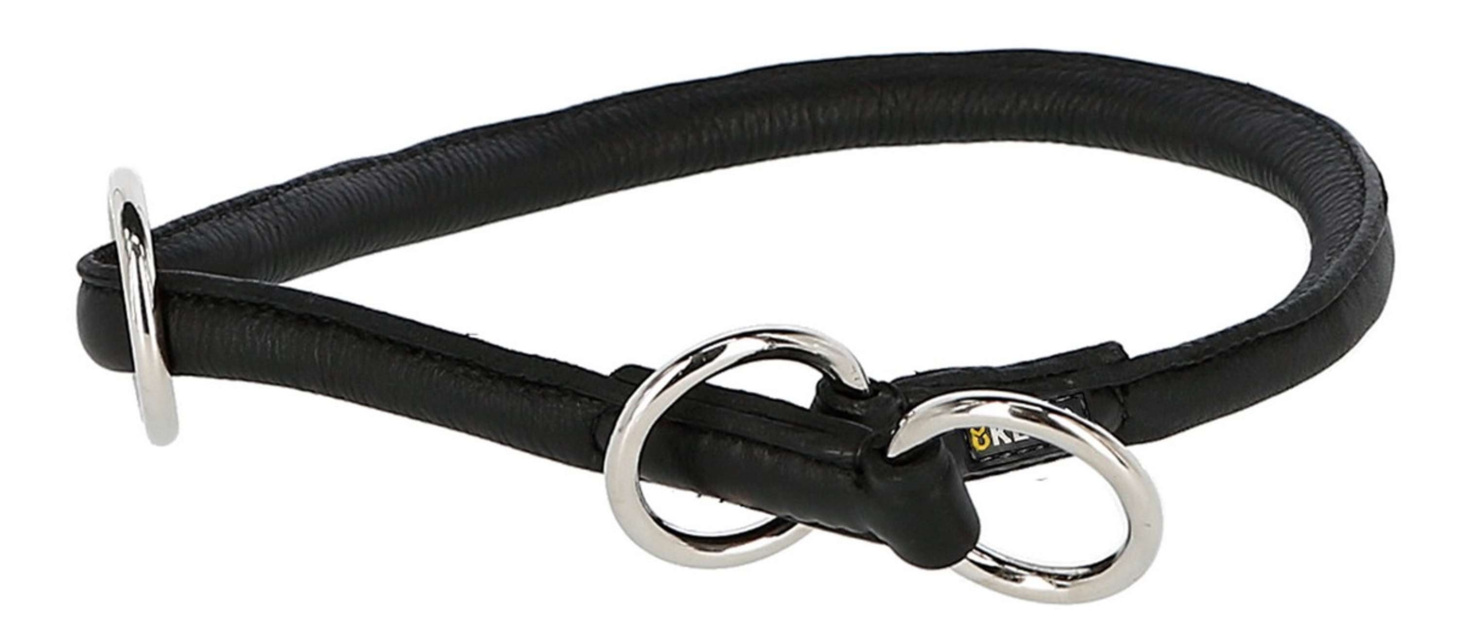 Kerbl Halsband Roma Cuero bovino con tope Negro