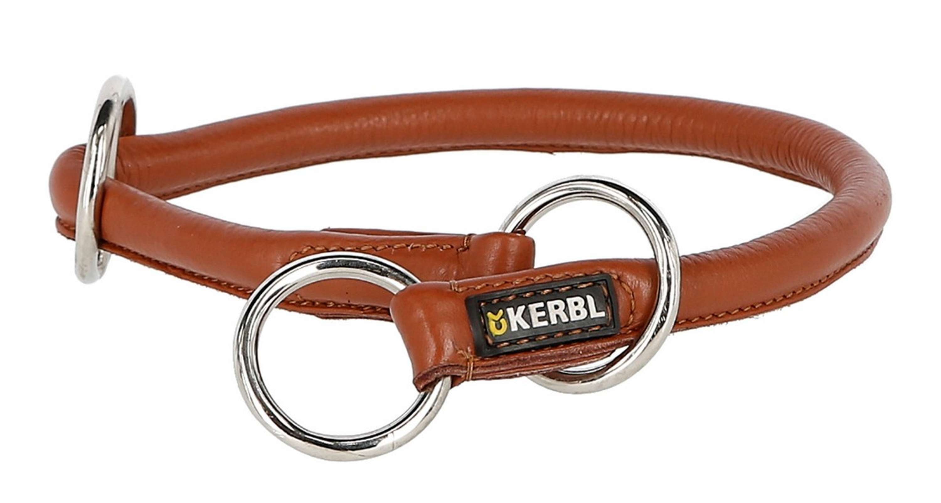 Kerbl Halsband Roma Cuero bovino con tope Cognac