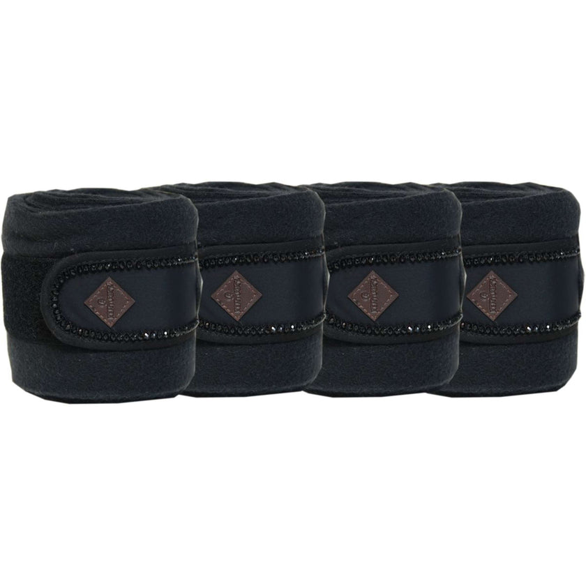 Kentucky Horsewear Vendajes Polar Fleece Polar Fleece Perlas Negro