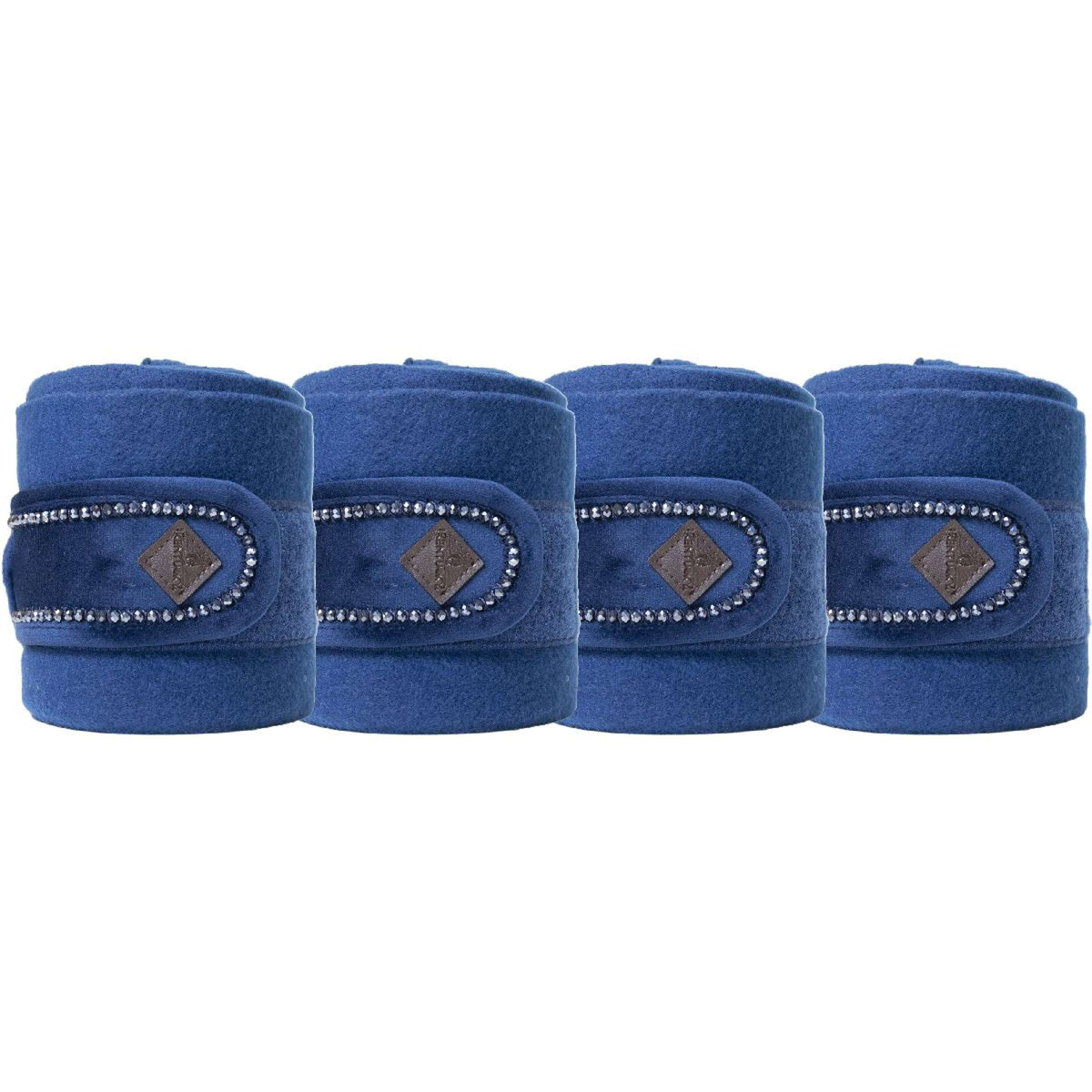 Kentucky Horsewear Vendajes Polar Fleece Velvet Pearls Navy