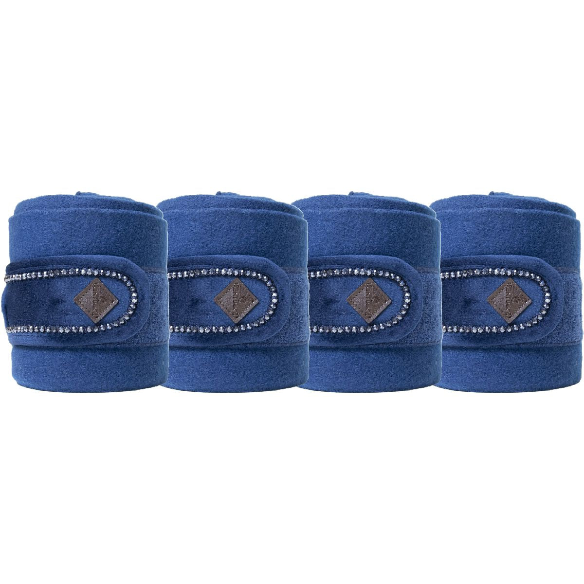 Kentucky Horsewear Vendajes Polar Fleece Velvet Pearls Navy