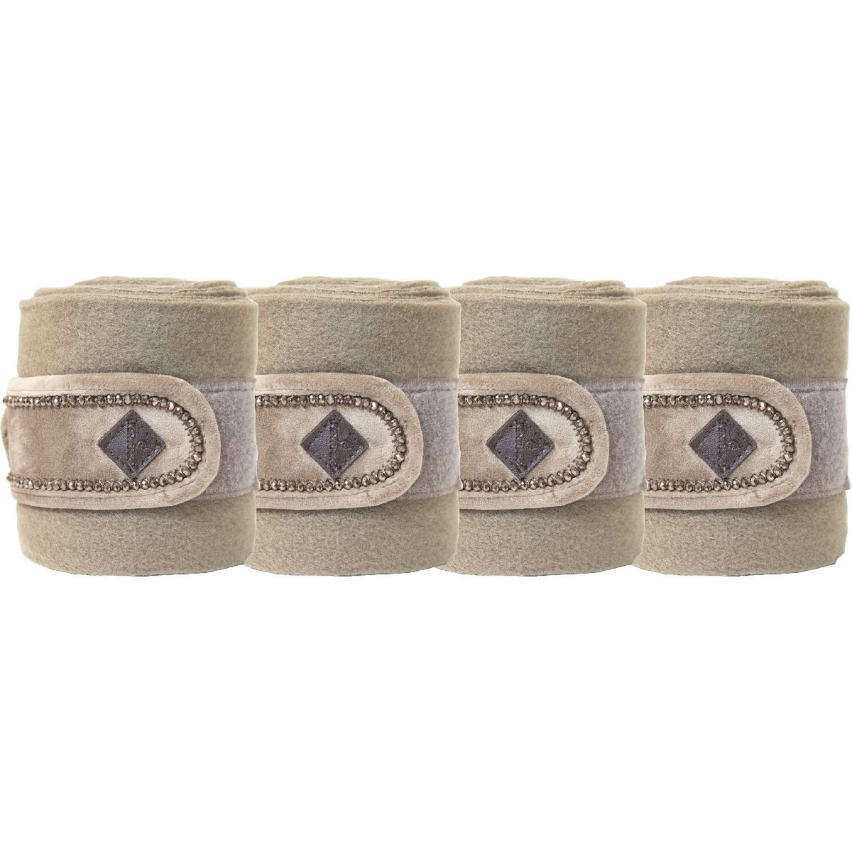 Kentucky Horsewear Vendajes Polar Fleece Velvet Pearls Beige