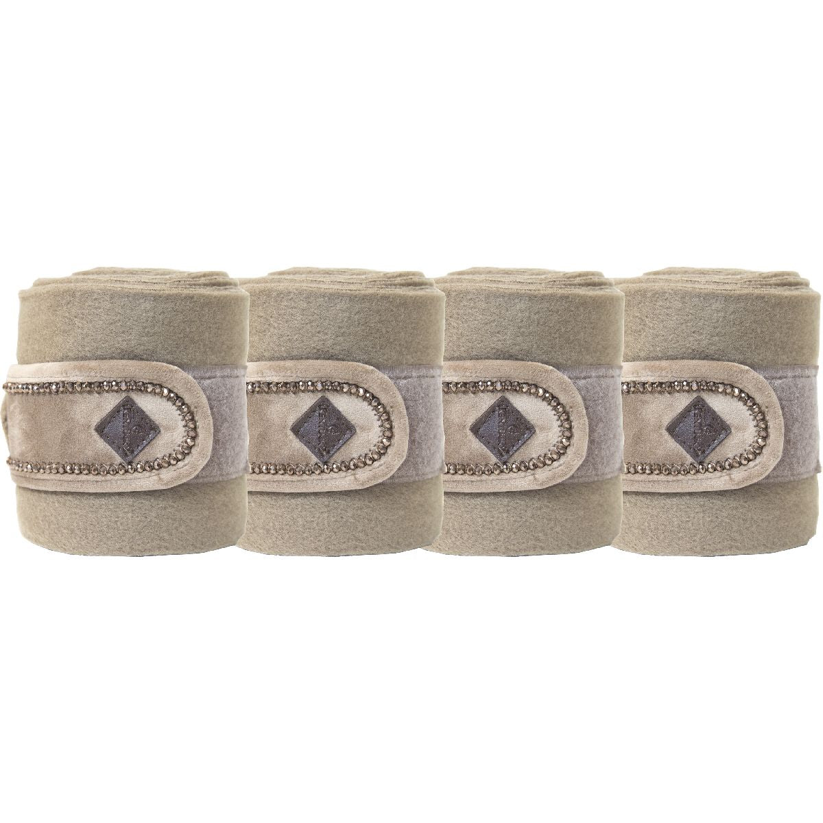 Kentucky Horsewear Vendajes Polar Fleece Velvet Pearls Beige