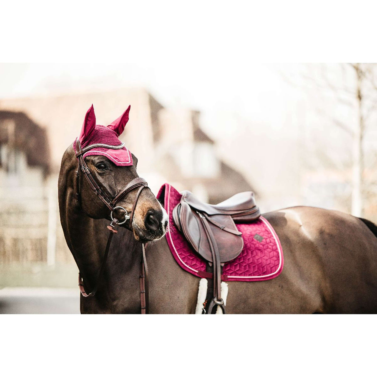 Kentucky Horsewear Mantilla Velvet Springen Fuchsia