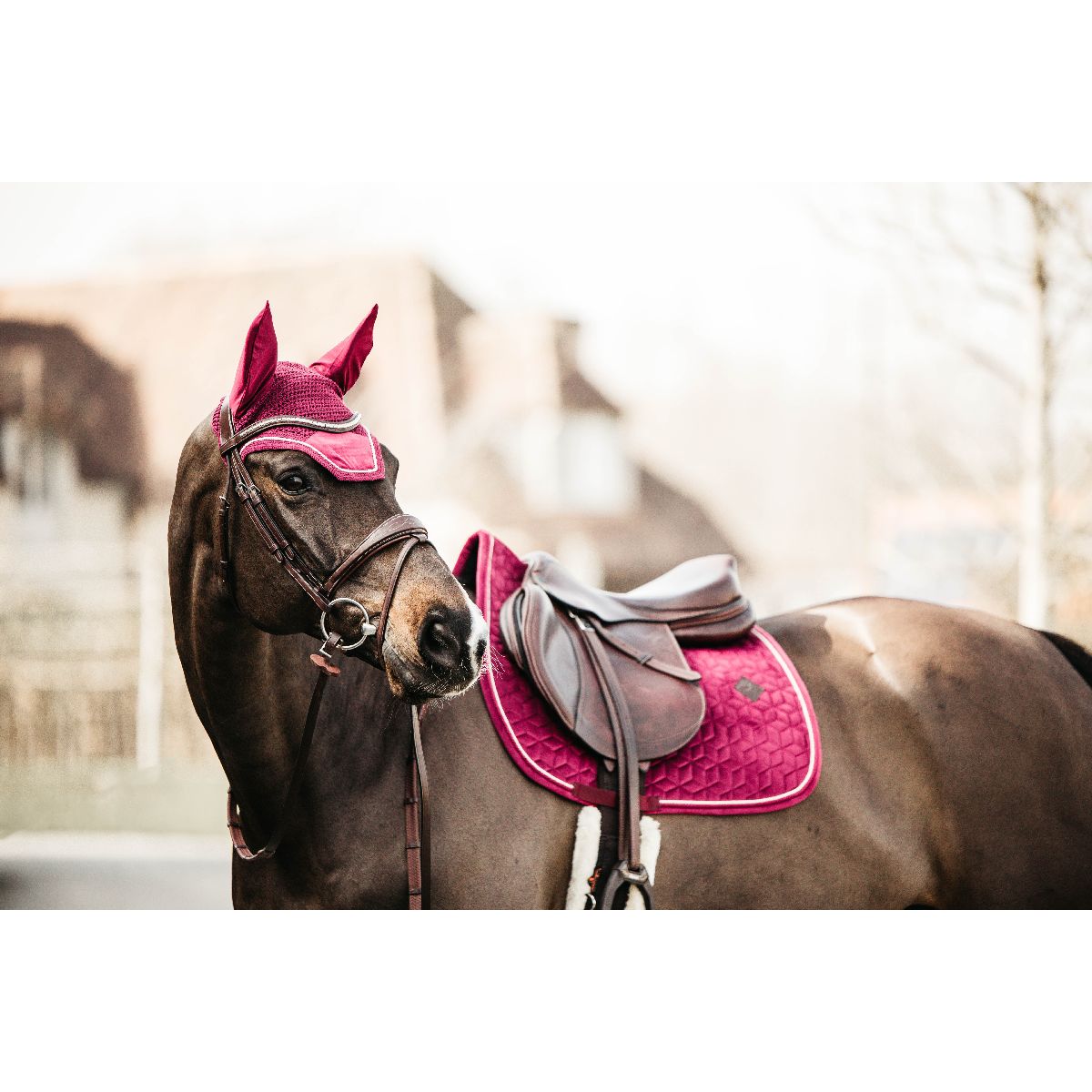 Kentucky Horsewear Mantilla Velvet Springen Fuchsia