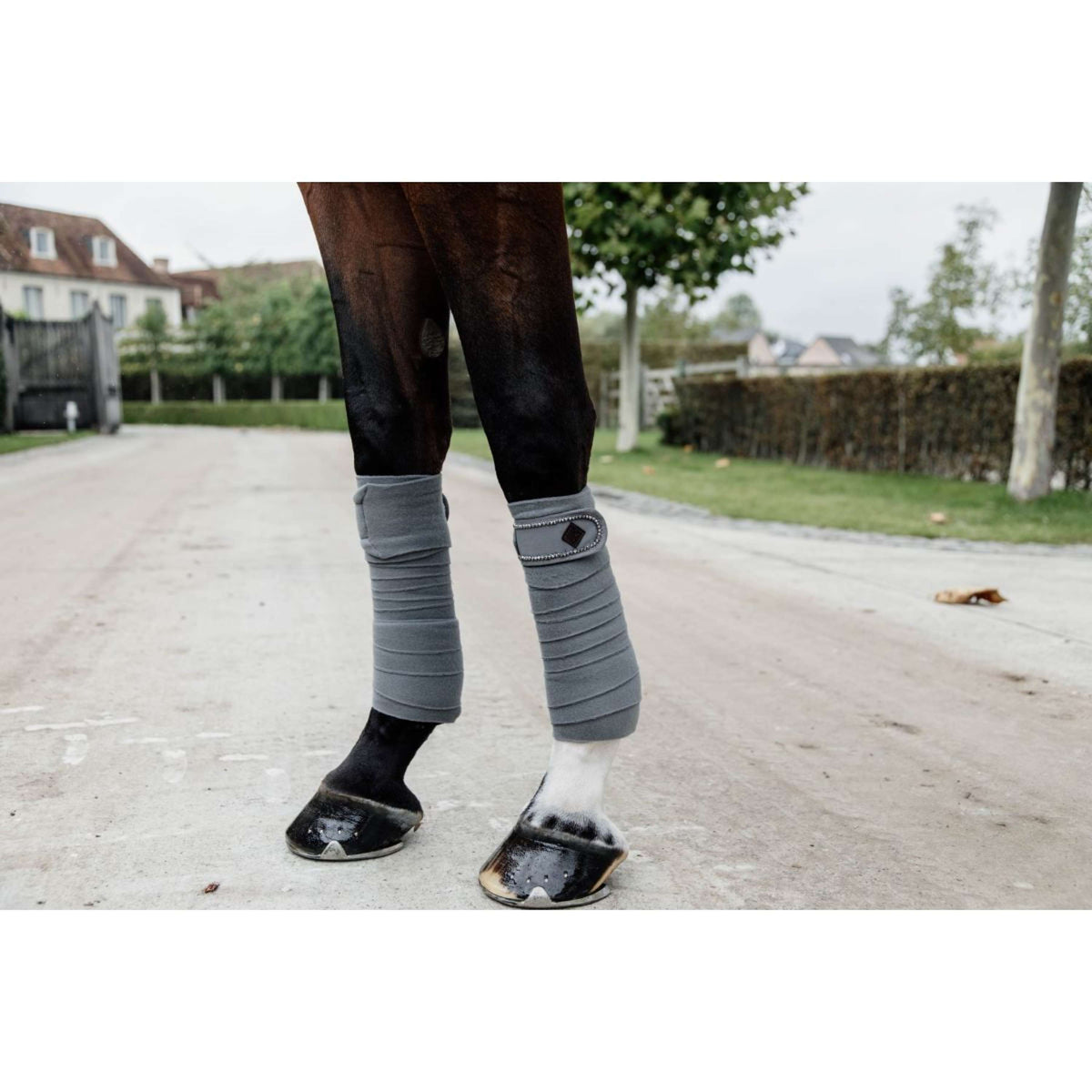 Kentucky Horsewear Vendajes Polar Fleece Polar Fleece Perlas Gris