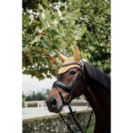 Kentucky Horsewear Bonete para Orejas Wellington Velvet Mostaza