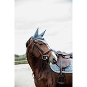 Kentucky Horsewear Bonete para Orejas Wellington Velvet Azul claro
