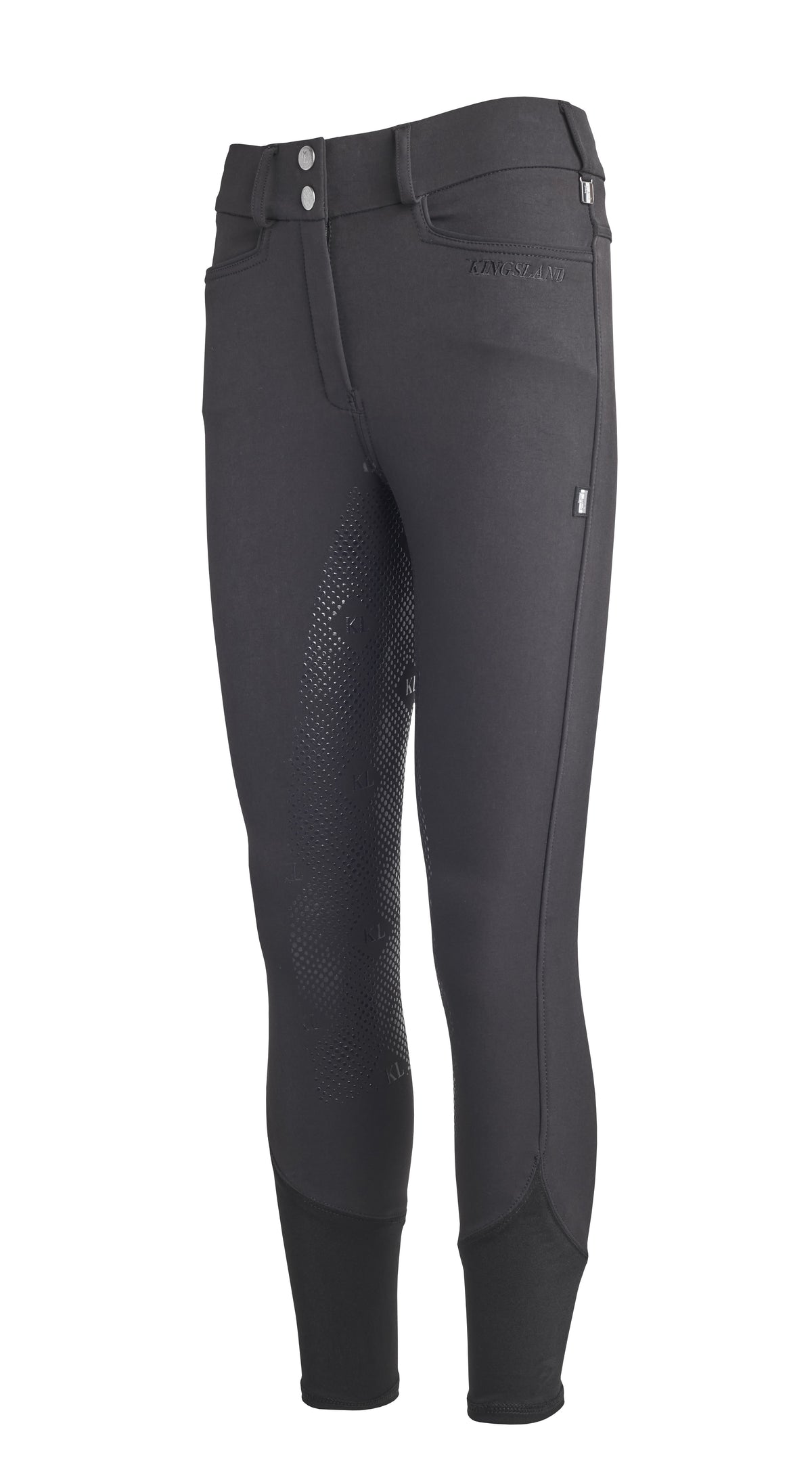 Kingsland Pantalón de Equitación Kadi E-Tec Full-Grip Mujer Negro