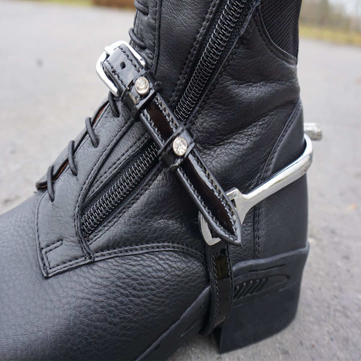 Kavalkade Sporenriemen Crystal Laca Negra