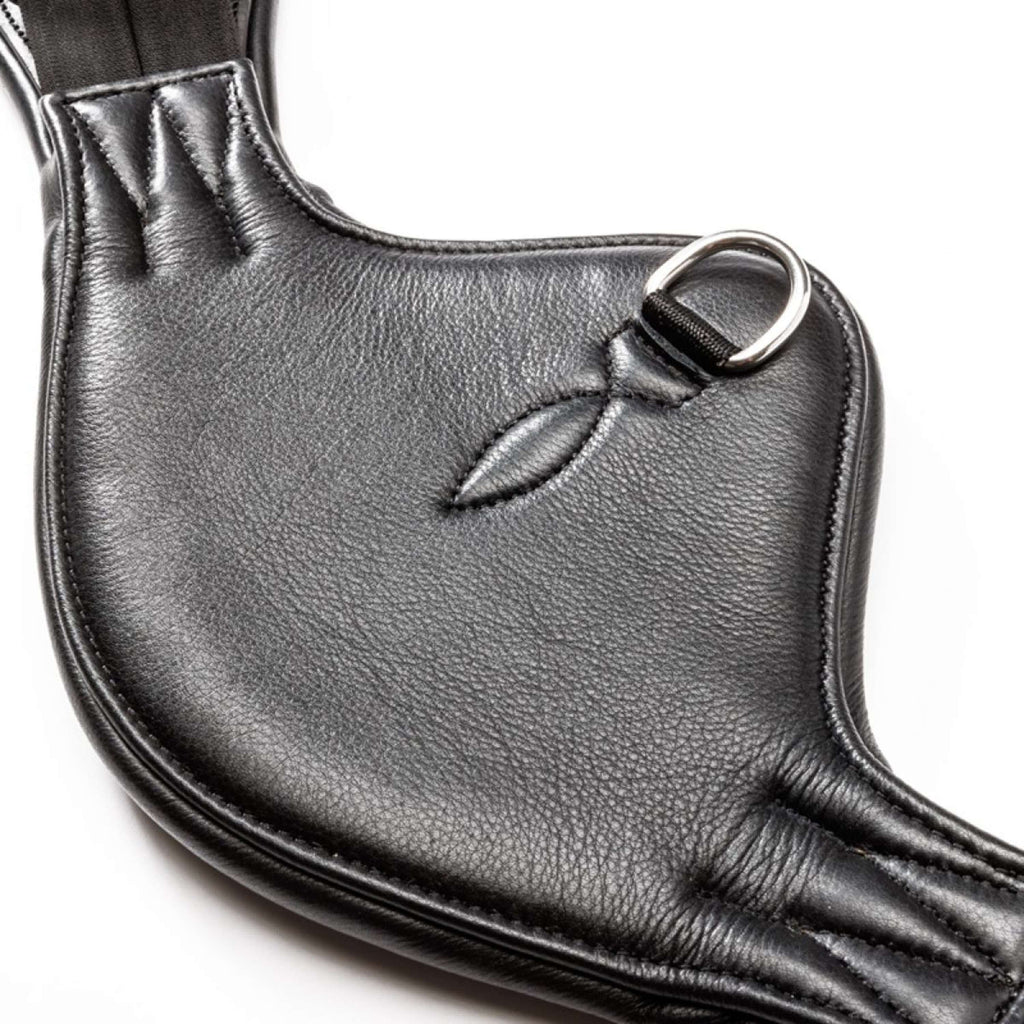 Kavalkade Cincha de doma Casper Soft Leather con Elástico Negro