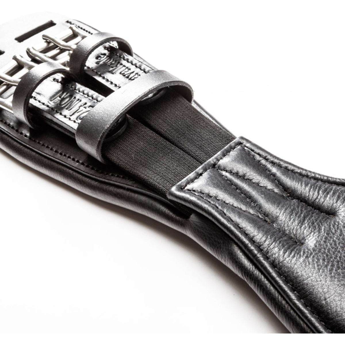 Kavalkade Cincha de doma Casper Soft Leather con Elástico Negro