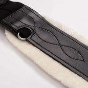 Kavalkade Cincha General Polivalente Casper Oiled Leather Piel sintética con elástico. Negro/Natural