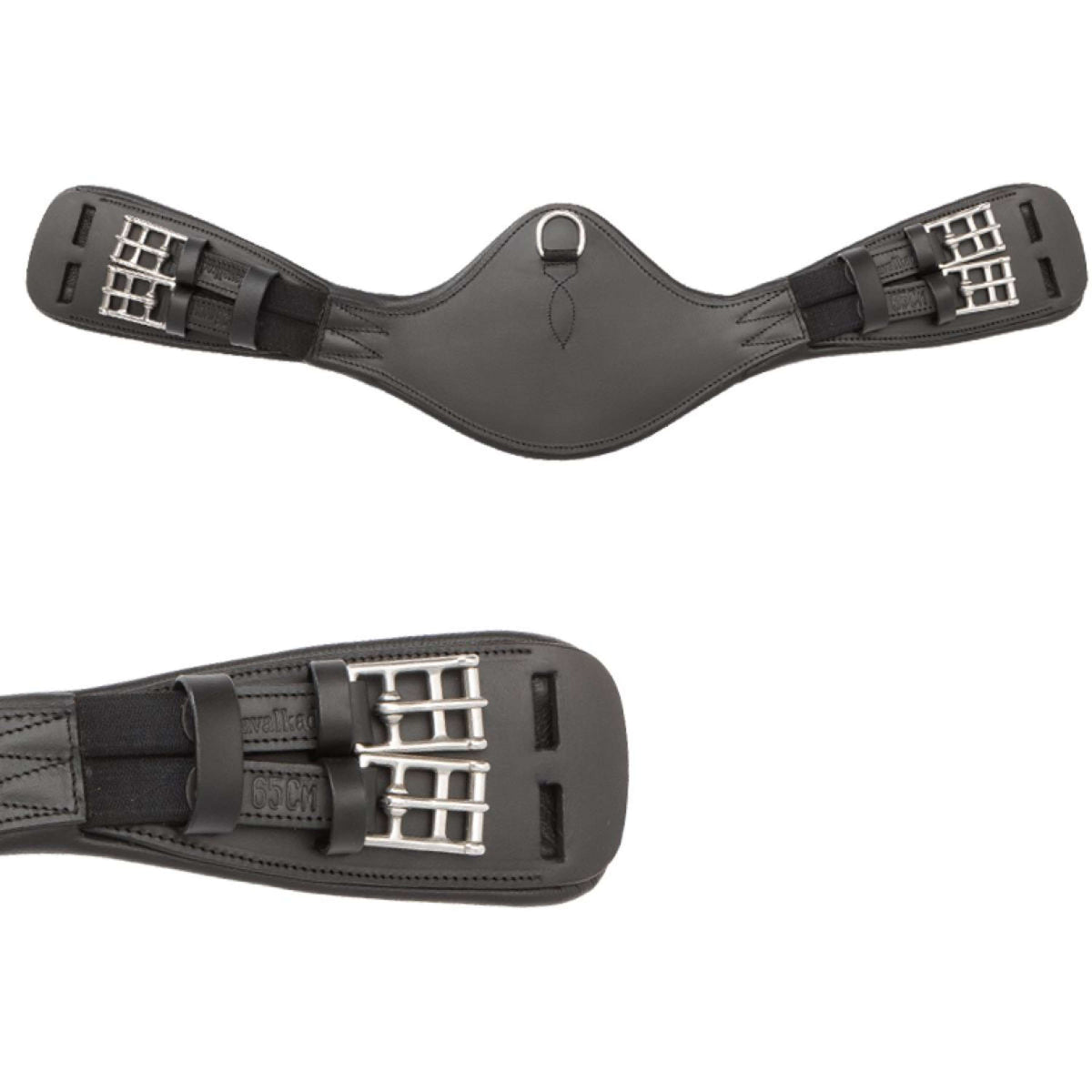 Kavalkade Cincha de doma Casper Oiled Leather con Elástico Negro