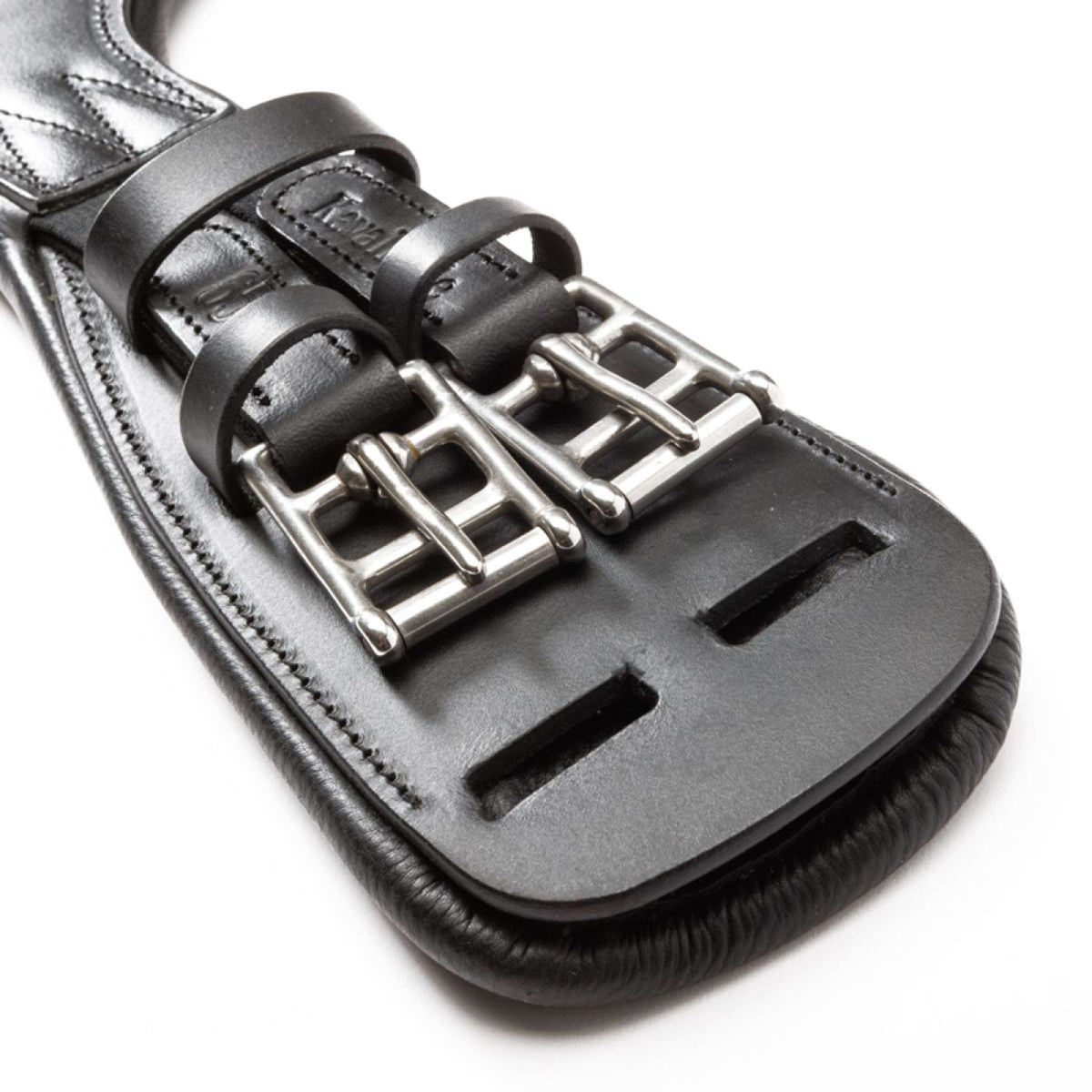 Kavalkade Cincha de doma Casper Oiled Leather con Elástico Negro