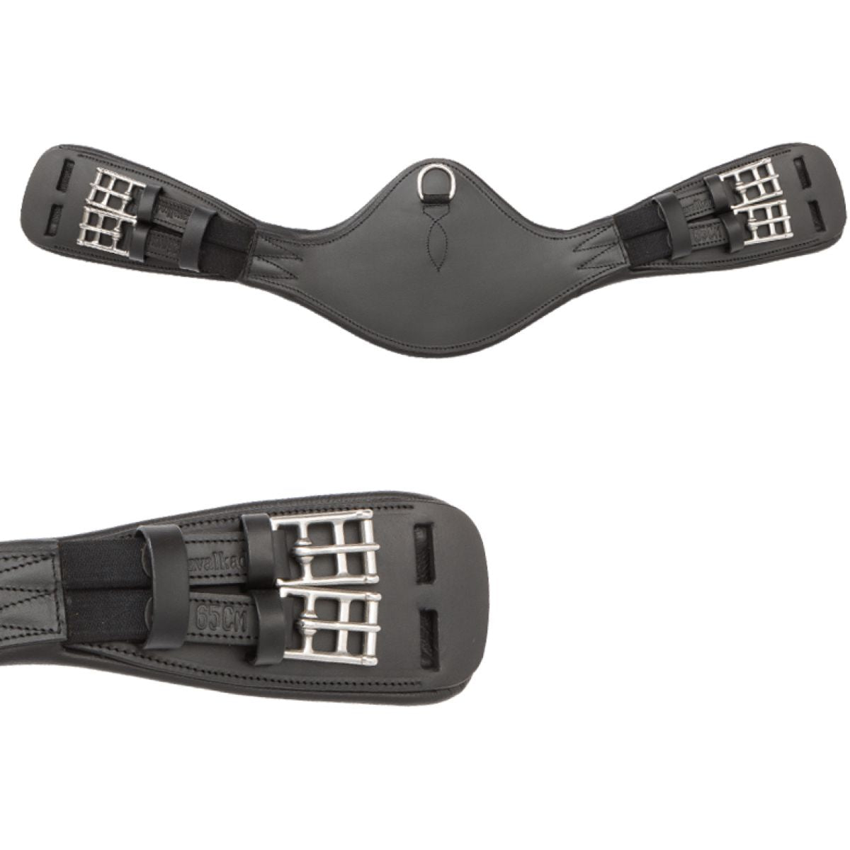 Kavalkade Cincha de doma Casper Oiled Leather con Elástico Negro