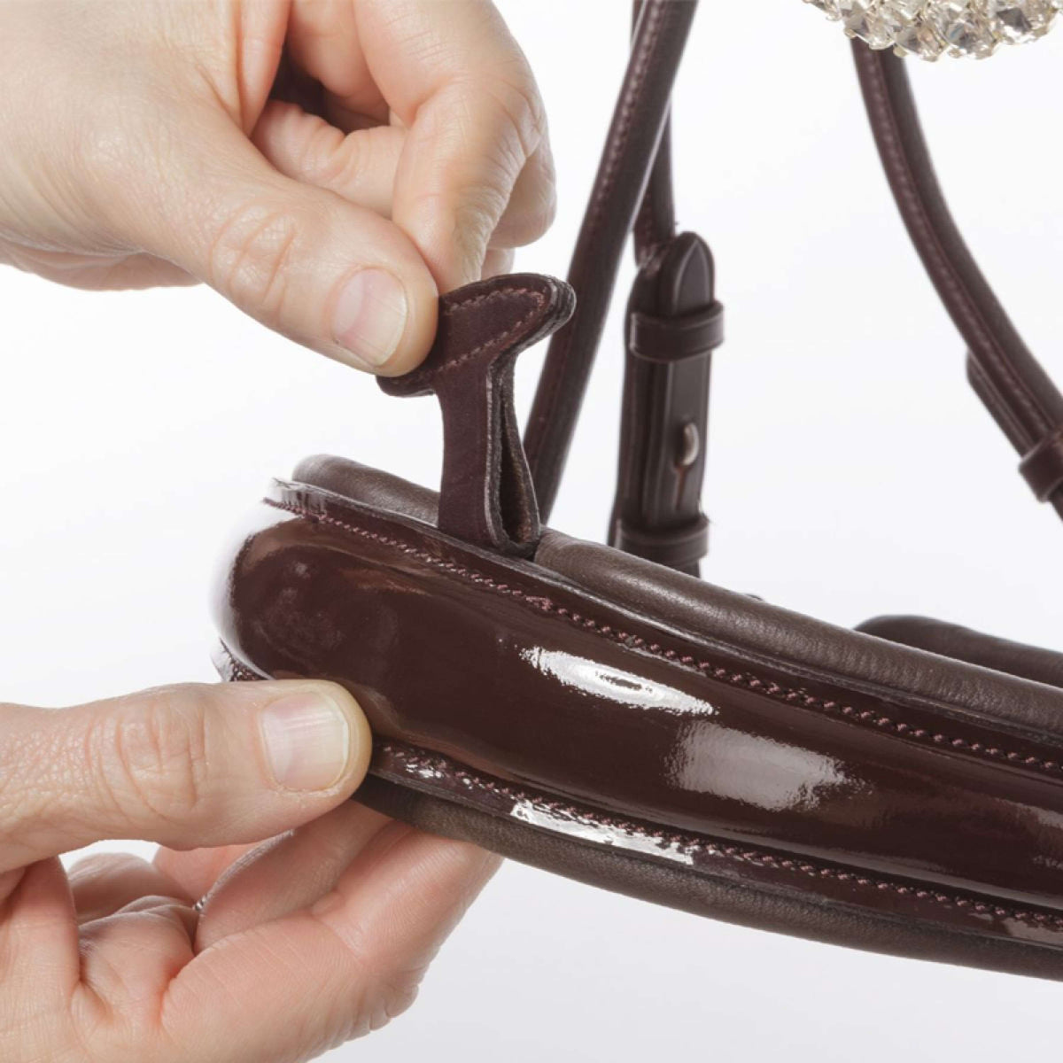 Kavalkade Cabezada Florina KavalSH4 Costuras Redondas Marron