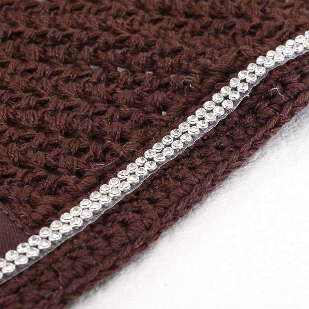Kavalkade Bonete para Orejas con piedras de strass Marron
