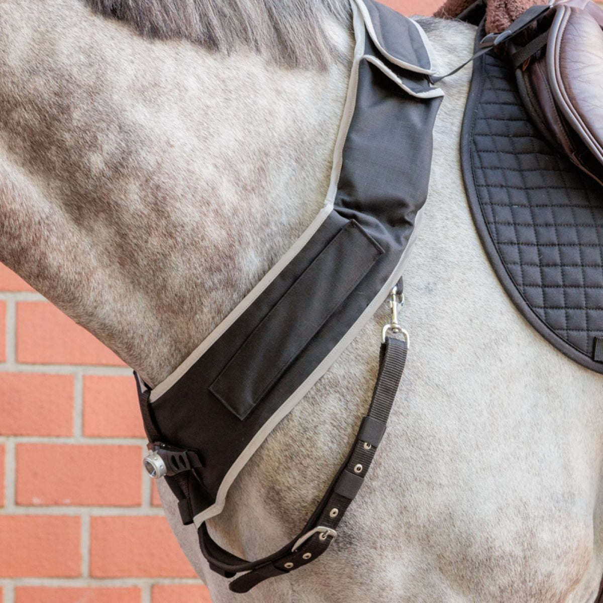 Kavalkade Arnés de Pecho Horselight Negro Gris