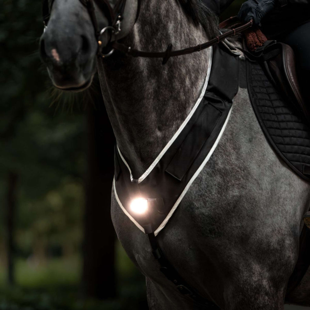 Kavalkade Arnés de Pecho Horselight Negro Gris