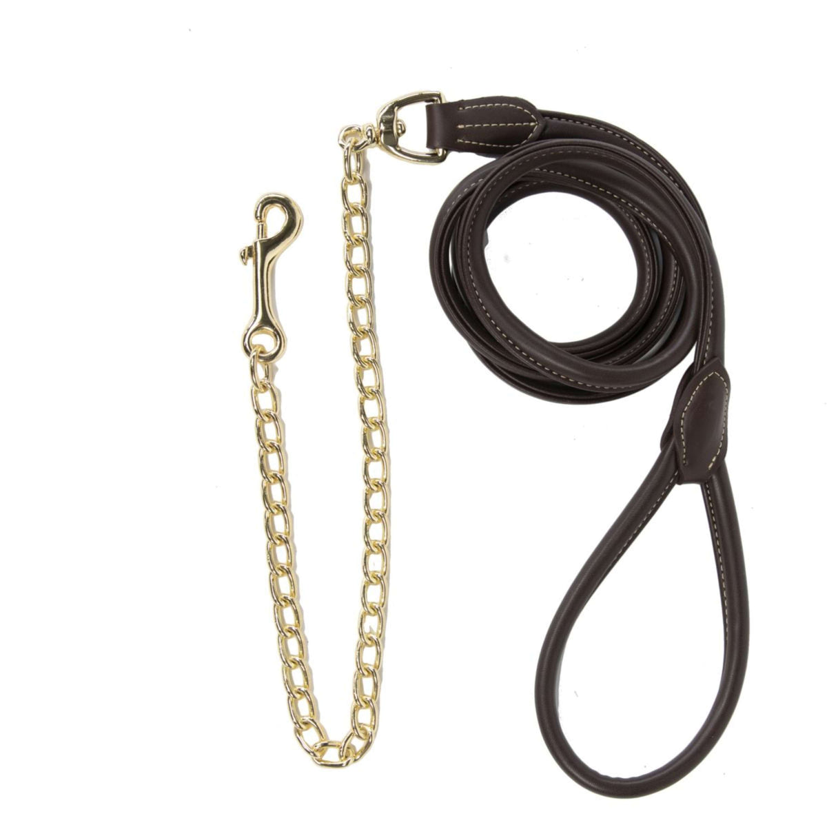 Kentucky Horsewear Cuerda de Presentación Leather Chain Marron