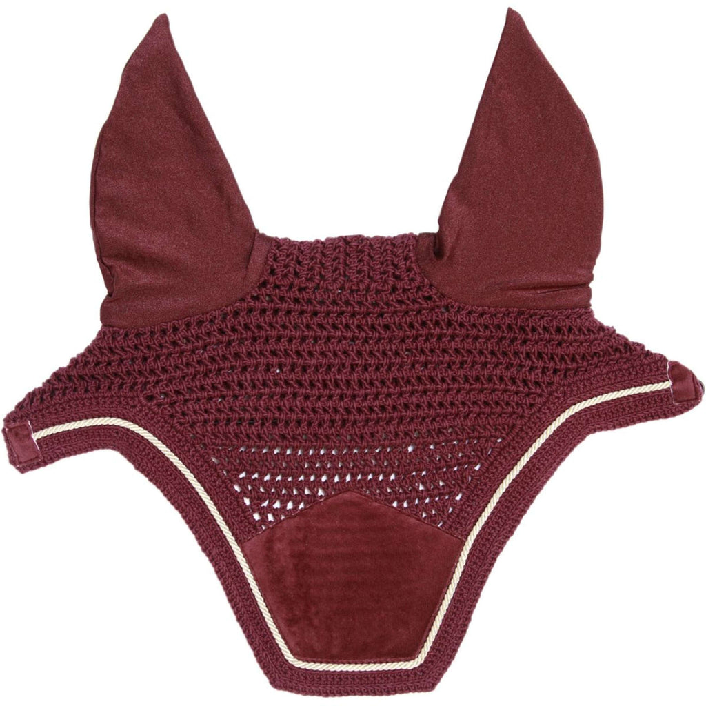 Kentucky Horsewear Bonete para Orejas Wellington Velvet Bordeaux