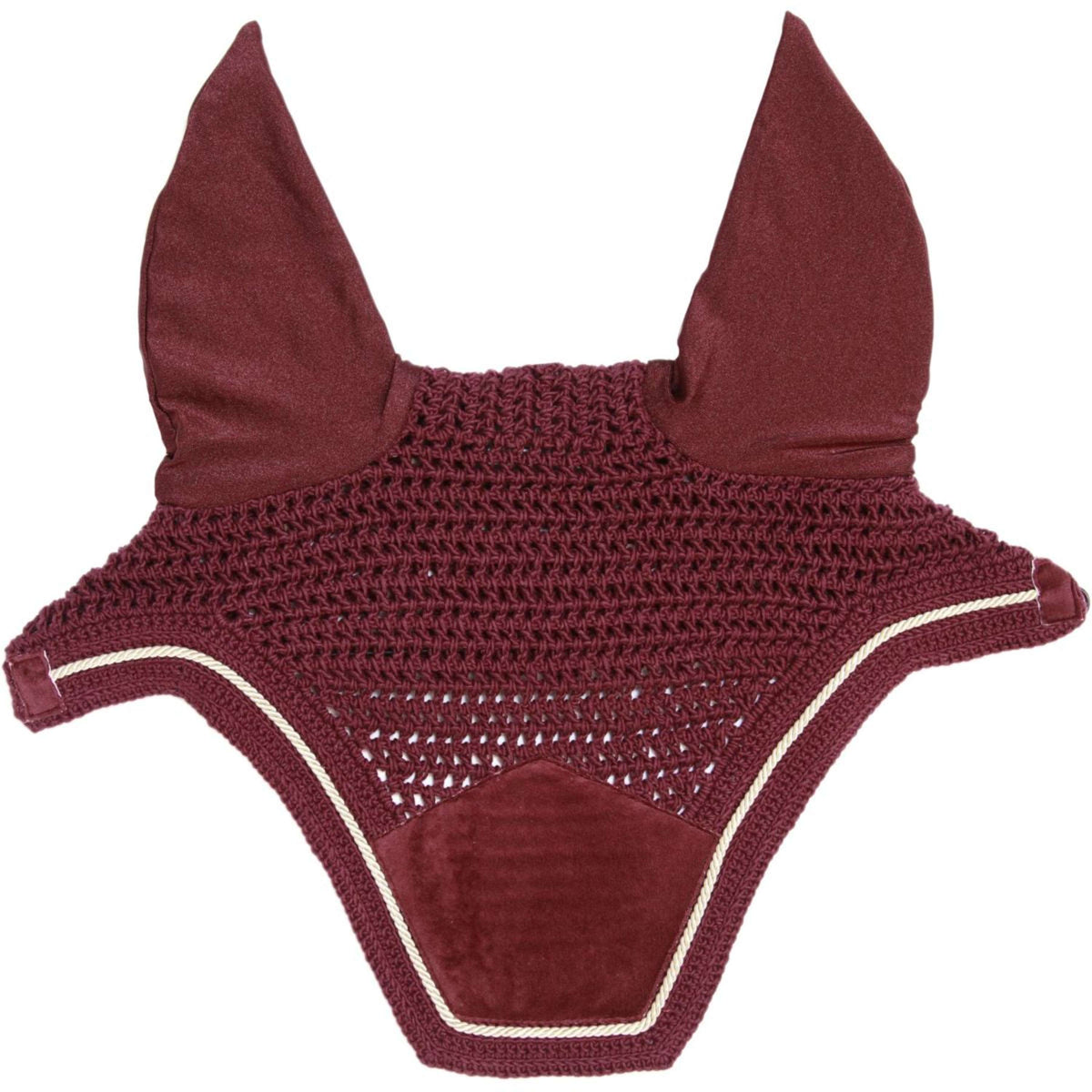 Kentucky Horsewear Bonete para Orejas Wellington Velvet Bordeaux