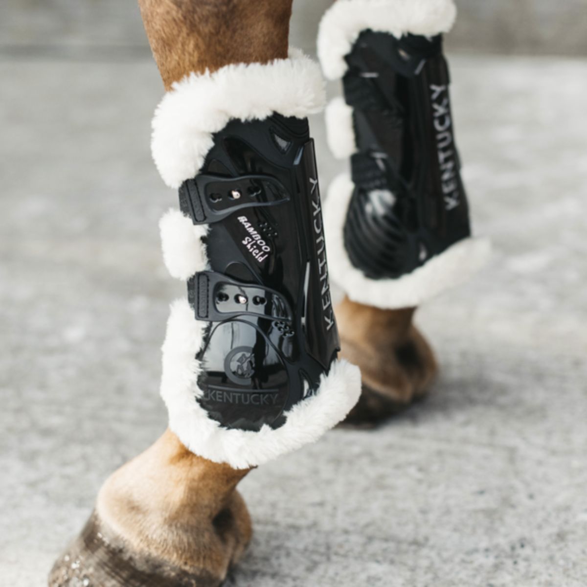 Kentucky Horsewear Botas para tendones Bamboo Elastic Español (ES): piel de oveja vegana Negro