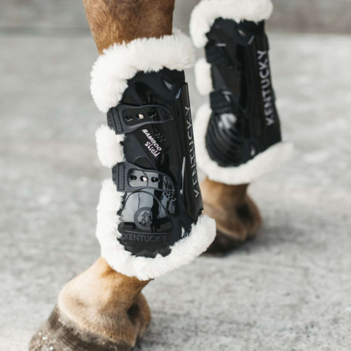 Kentucky Horsewear Botas para tendones Bamboo Elastic Español (ES): piel de oveja vegana Negro