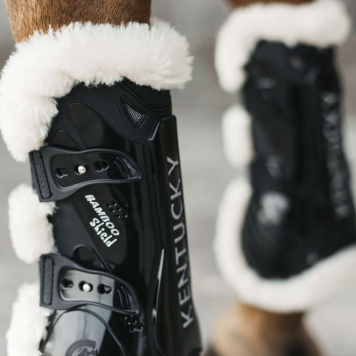 Kentucky Horsewear Botas para tendones Bamboo Elastic Español (ES): piel de oveja vegana Negro
