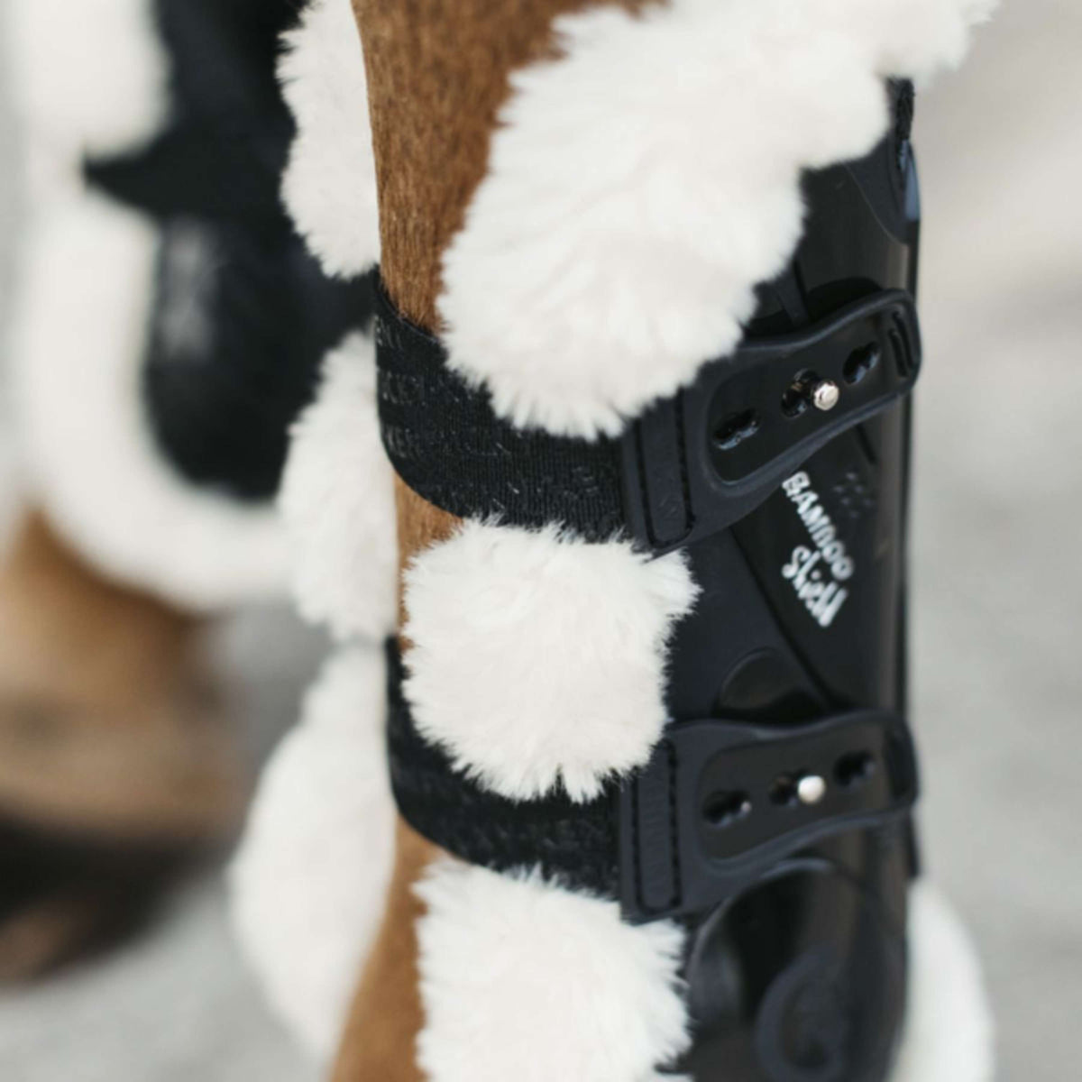 Kentucky Horsewear Botas para tendones Bamboo Elastic Español (ES): piel de oveja vegana Negro