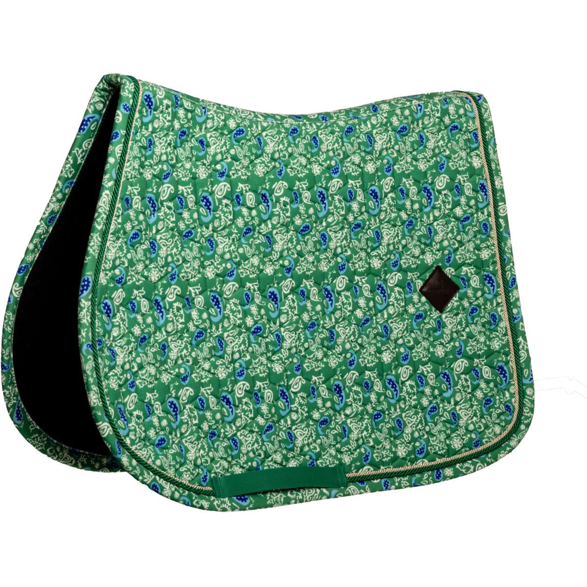 Kentucky Mantilla Velvet Paisley Garden saltando verde/azul marino
