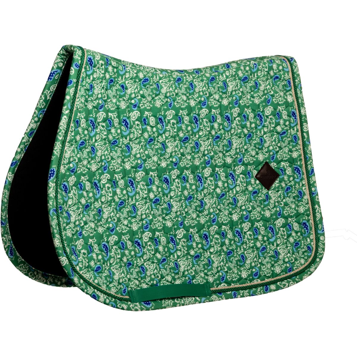 Kentucky Mantilla Velvet Paisley Garden saltando verde/azul marino