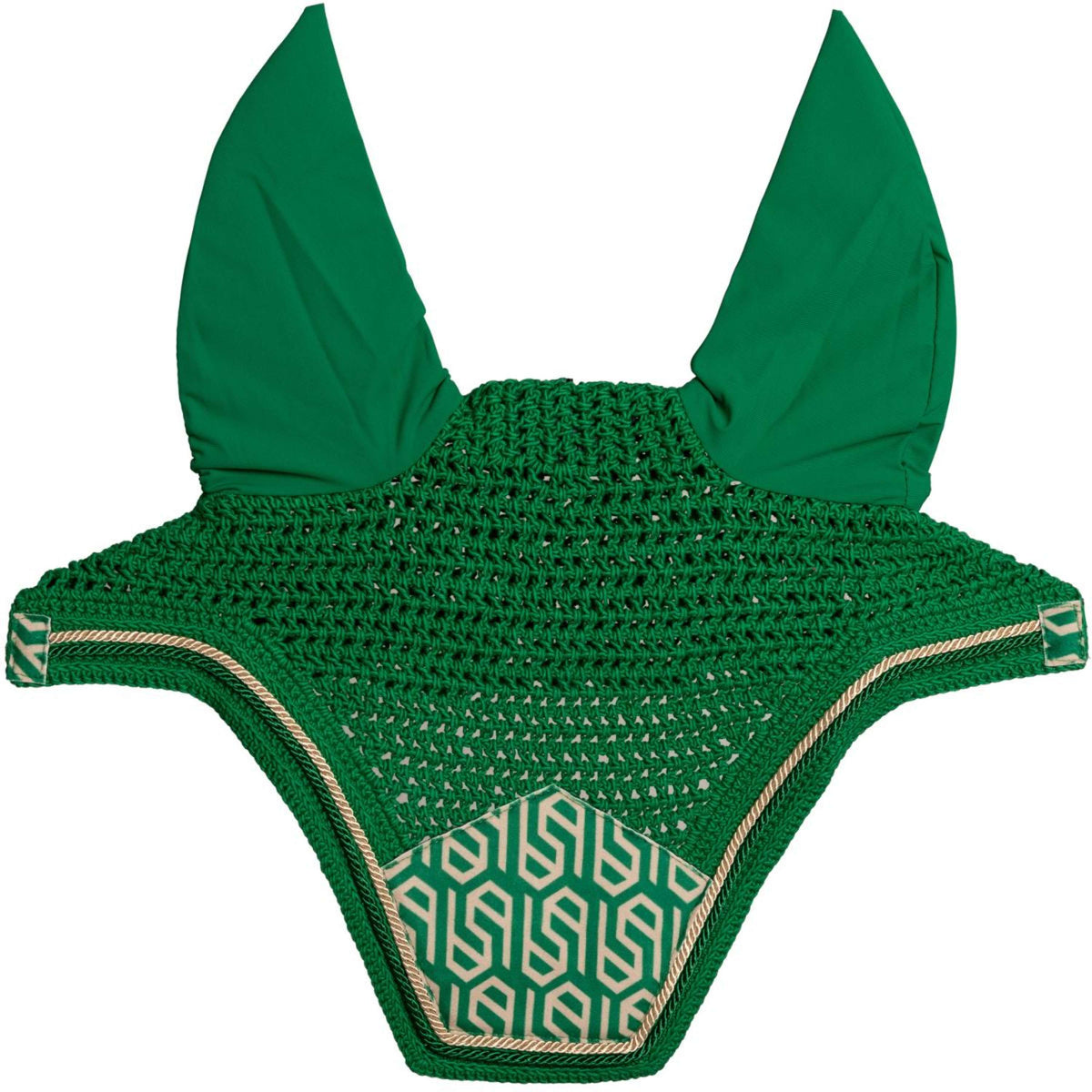 Kentucky Bonete para Orejas Wellington Velvet Maze Cipher Blanco/Verde