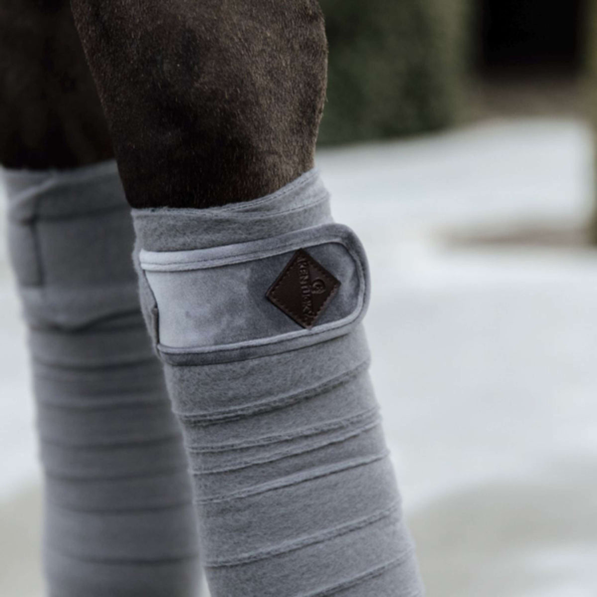 Kentucky Vendas Básicas de Terciopelo y Forro Polar Gris