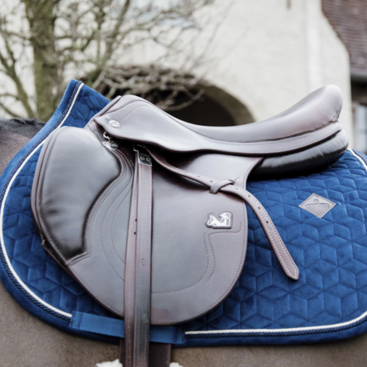Kentucky Horsewear Mantilla Basic Velvet Springen Navy