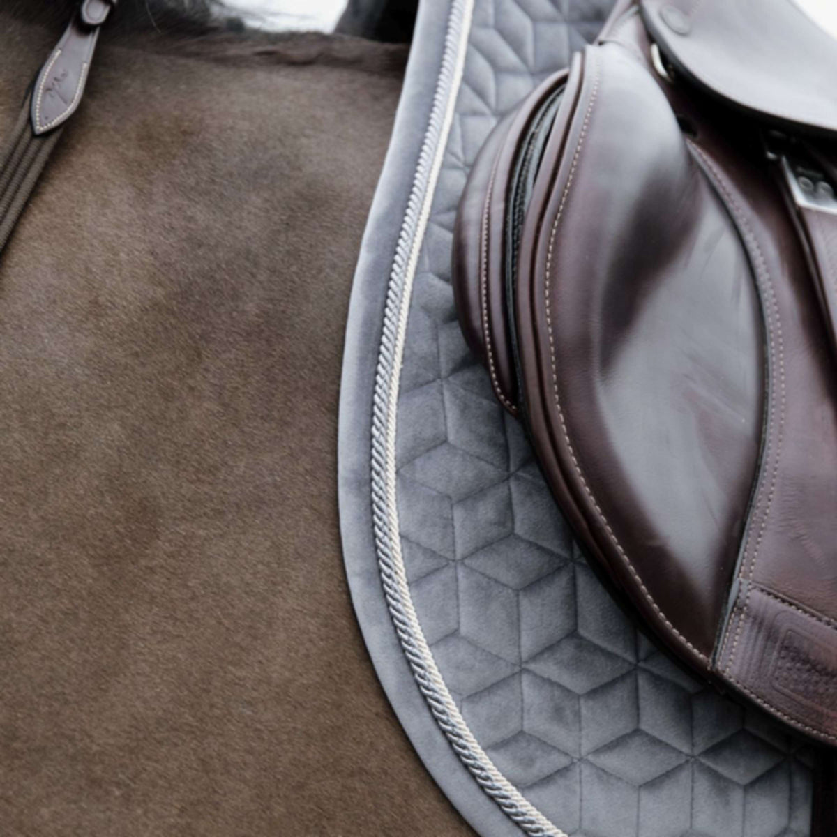 Kentucky Horsewear Mantilla Basic Velvet Springen Gris