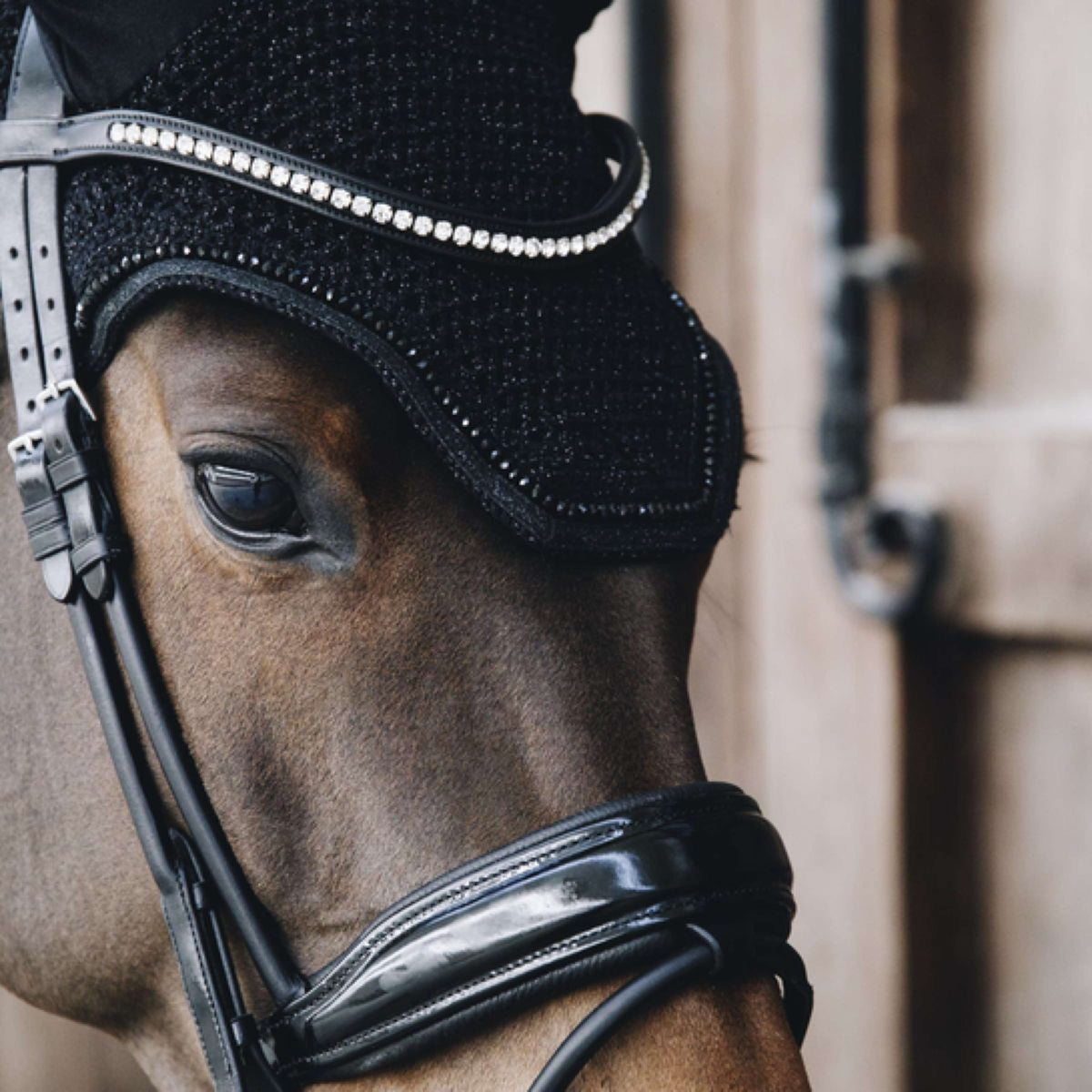 Kentucky Horsewear Cubre orejas Wellington Glitter Soundless Negro