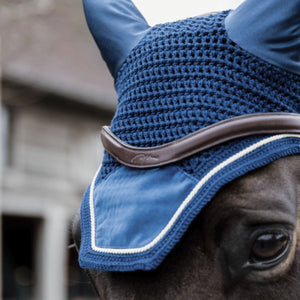 Kentucky Horsewear Bonete para Orejas Wellington Basic Velvet Navy