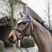 Kentucky Horsewear Bonete para Orejas Wellington Basic Velvet Gris