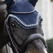 Kentucky Horsewear Bonete para Orejas Wellington Big Stone & Pearl Soundless Dark Navy