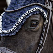 Kentucky Horsewear Bonete para Orejas Wellington Big Stone & Pearl Soundless Dark Navy
