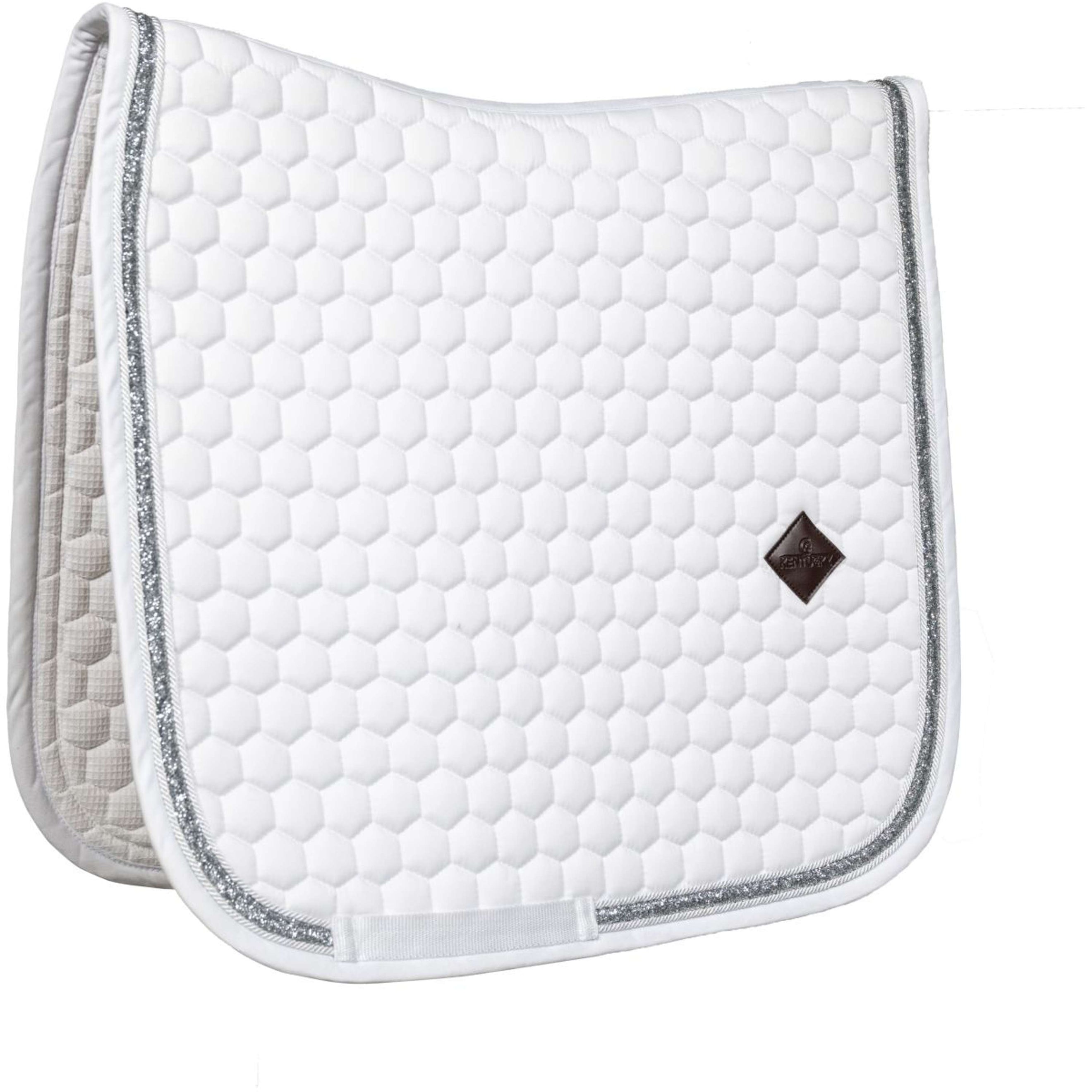 Kentucky Horsewear Mantilla Glitter Doma clásica Blanco/Plata Kentucky Horsewear Mantilla Glitter Doma clásica Blanco/Plata