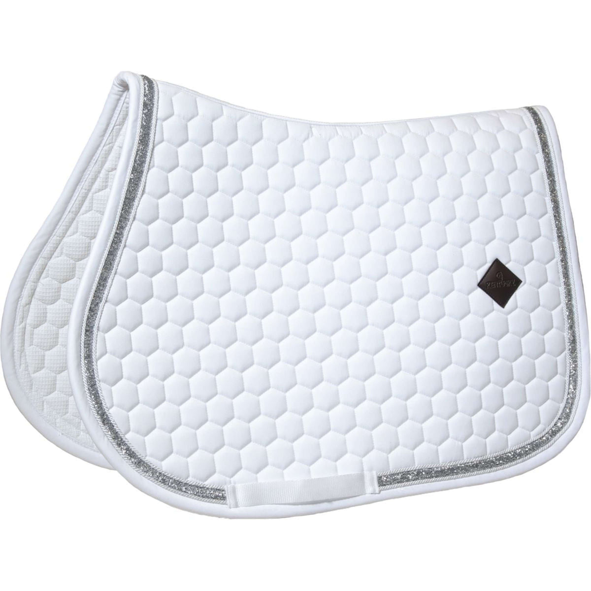 Kentucky Horsewear Mantilla Glitter saltando Blanco/Plata